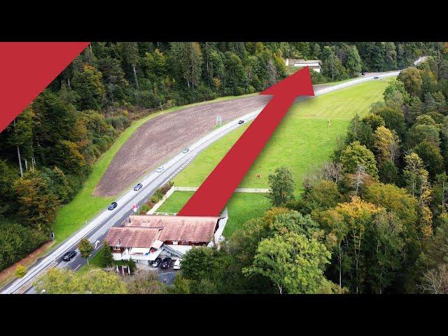 The shooting range where you fire over a busy road