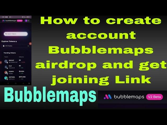 How to create account bubblemaps Network