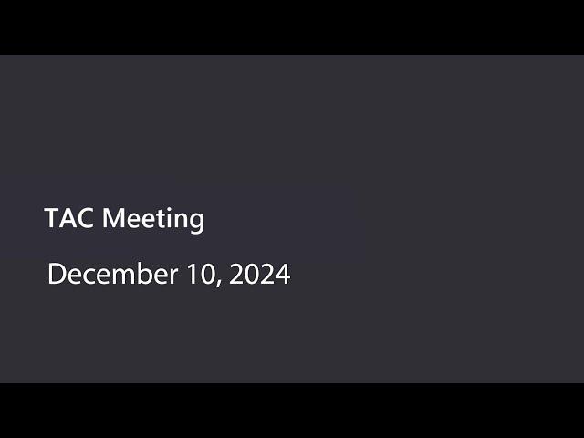 Teachers Advisory Council – December 10, 2024