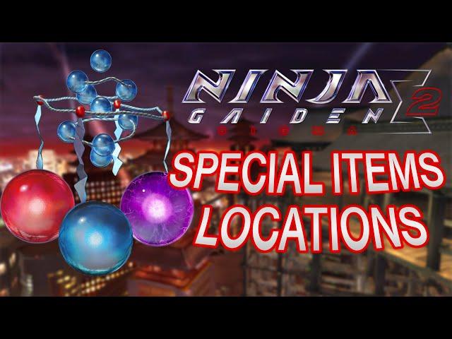 All Special Items Locations! - 【 NINJA GAIDEN SIGMA 2 】MASTERS COLLECTION (warrior)