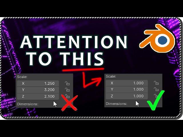 How to NORMALIZE the SCALE of an OBJECT in Blender and why it's important