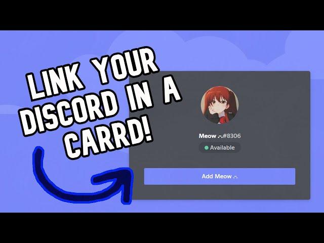 how to link your discord profile in a carrd! (voice reveal sorta uwu)