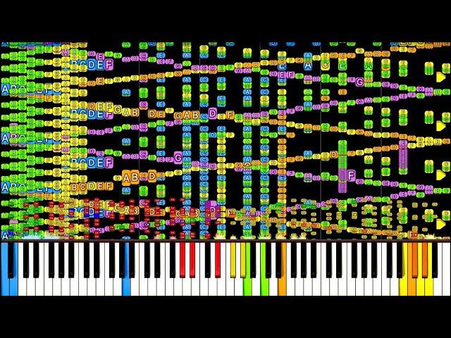 Rush E | Impossible Piano Remix | Black MIDI