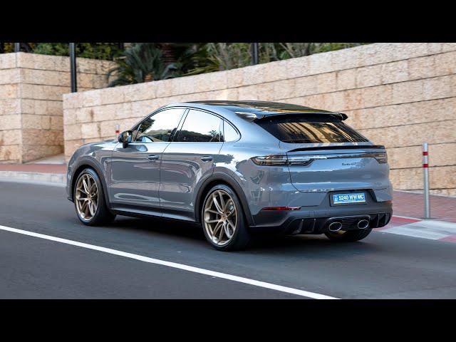 NEW Porsche Cayenne Turbo GT Driving in Monaco & Lovely V8 Sounds !