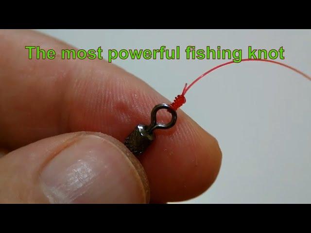 Как привязать вертлюг к леске/Самый мощный рыболовный узел! How to tie a swivel to a fishing line!