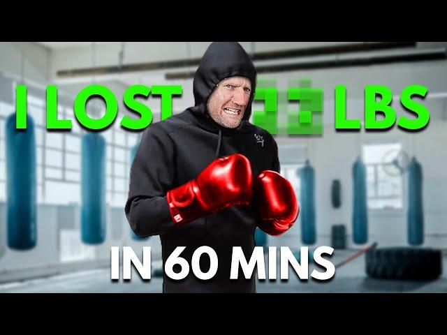 How Much Weight I Lost in 60 mins (Sauna Suit Boxing Training)