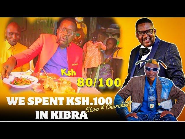 See How We Spent Only Ksh.100 On Food at Kibira Slums With Mwalim Churchill | Stevo Simple Boy.