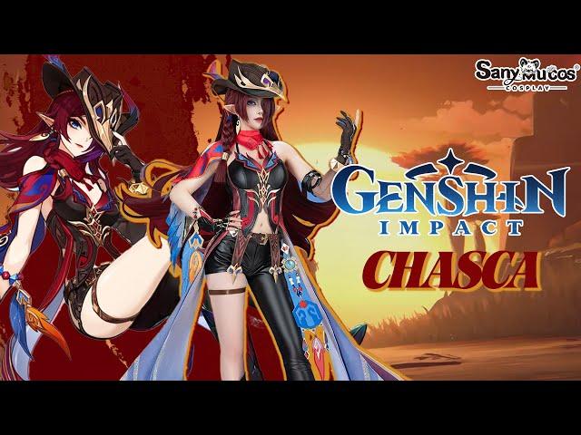 【SanyMuCos】Game Genshin Impact Cosplay Chasca Cosplay Costume Premium Edition