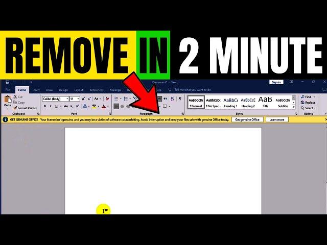 Easy Steps to Remove 'Get Genuine Office' Notification - Say Goodbye to Annoying Alerts