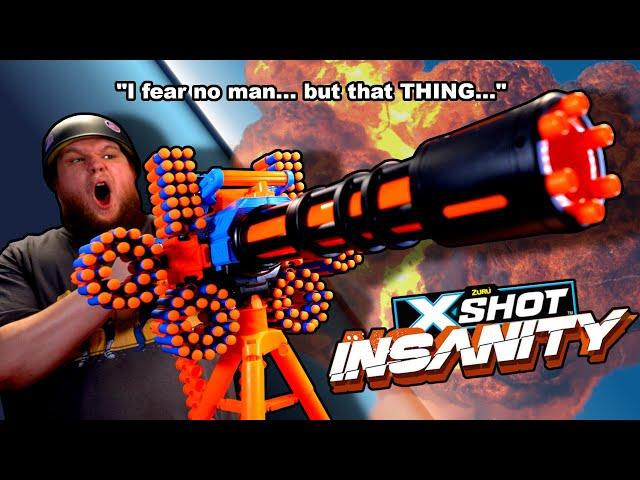 X-Shot Motorized Rage Fire MINIGUN is PURE INSANITY