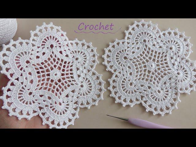 Ажурный мотив ВЯЗАНИЕ КРЮЧКОМ  Beautiful Crochet Motif Easy Crochet Pattern for Crochet Tablecloth