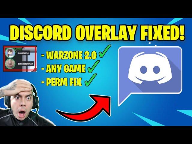 How To FIX Discord Overlay in Call of Duty Warzone 2.0 and any game!