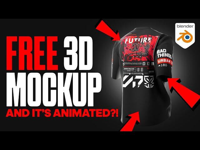 FREE 3D Tshirt Mockup | Blender3D Tutorial