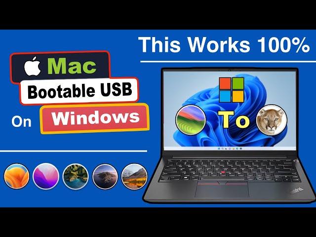 How to Create macOS Bootable on Windows | 100% Working | Make Mac OS X bootable USB on Windows 11