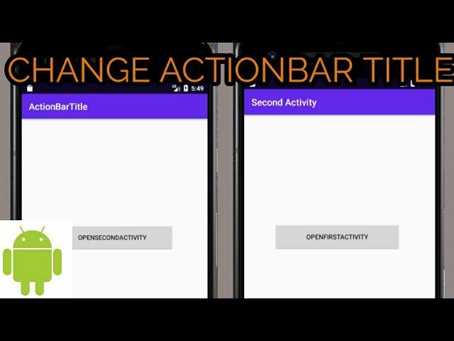 HOW TO CHANGE ACTION BAR TITLE IN ANDROID STUDIO