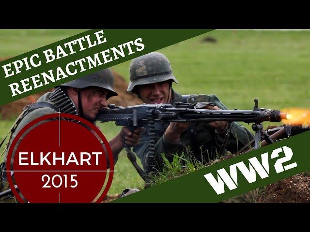 Epic WW2 Reenactment [with Aircraft] -- Elkhart 2015