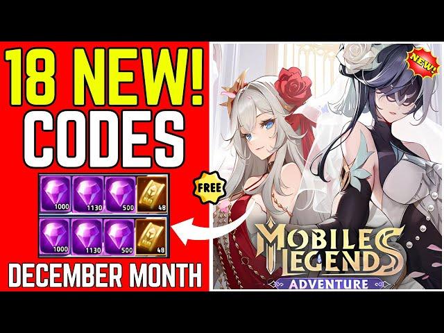 DECEMBER UPDATEMOBILE LEGENDS ADVENTURE REDEEM CODES 2024 - ML ADVENTURE CODES 2024 - MLA CODES