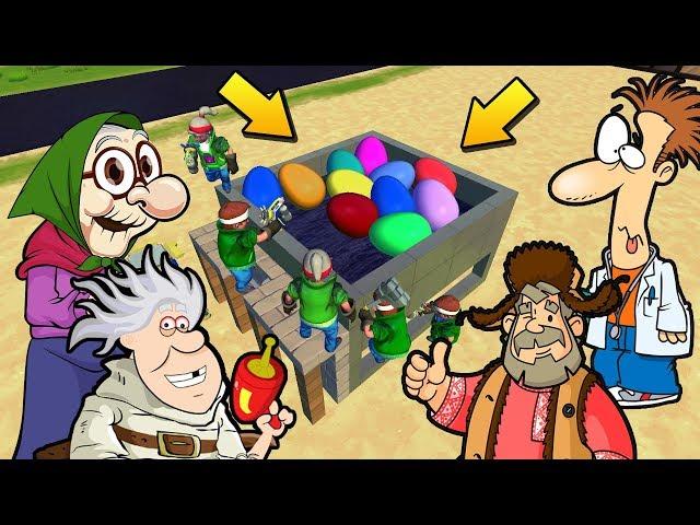  ВСЯ ДЕРЕВНЯ ПРАЗДНУЕТ ПАСХУ  МУЛЬТИК в Scrap Mechanic  СКРАП МЕХАНИК 