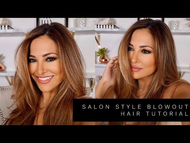 SALON STYLE BLOWOUT HAIR TUTORIAL | Lina Noory