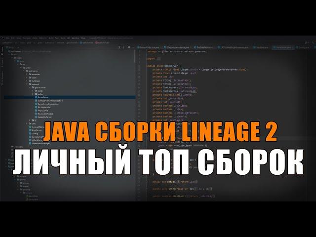 ТОП сборок Java серверов Lineage 2 с поддержкой или исходным кодом