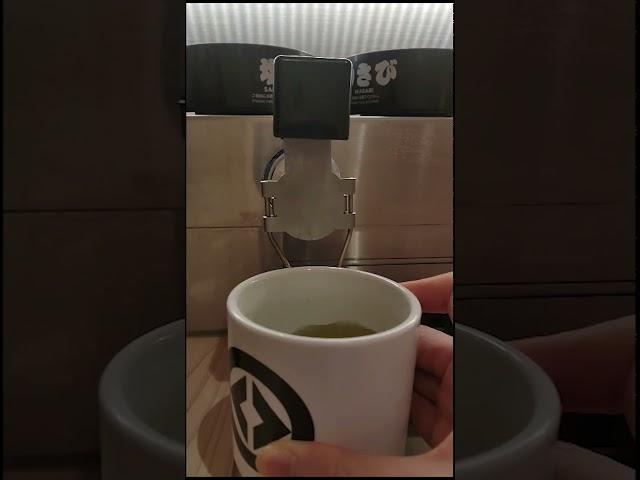 Free green tea at Kura in Japan #conveyorbelt #food