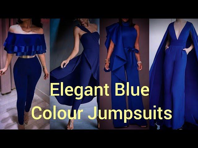 Elegant Blue Colour Jumpsuits Inspirations | How to dress in a blue jumpsuit?