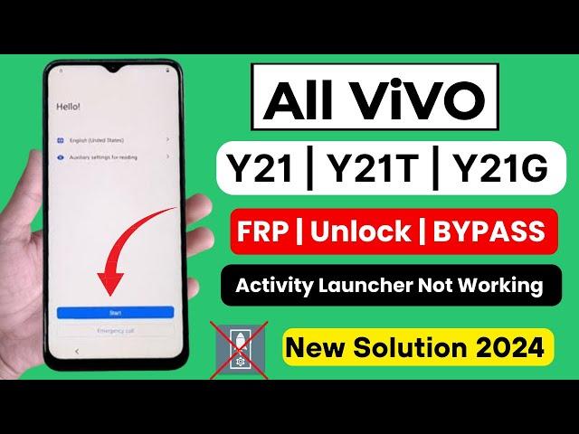 ViVO Y21/Y21G/Y21T/Y21S Frp Bypass Android 12/13 Without PC- All ViVO Google Account Bypass 2024