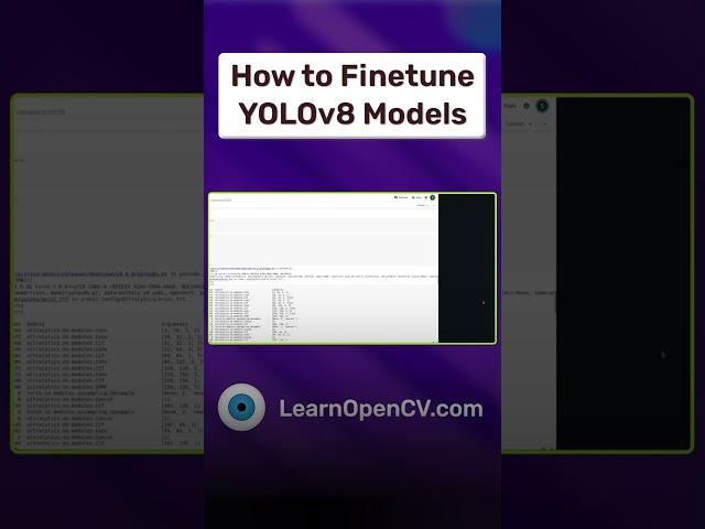 #shorts Yolov8 Model Fine-tuning