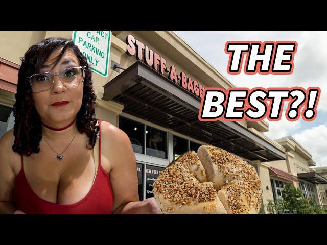 We found the BEST Bagels near Disney World Magic Kingdom  Stuff a Bagel Orlando food review