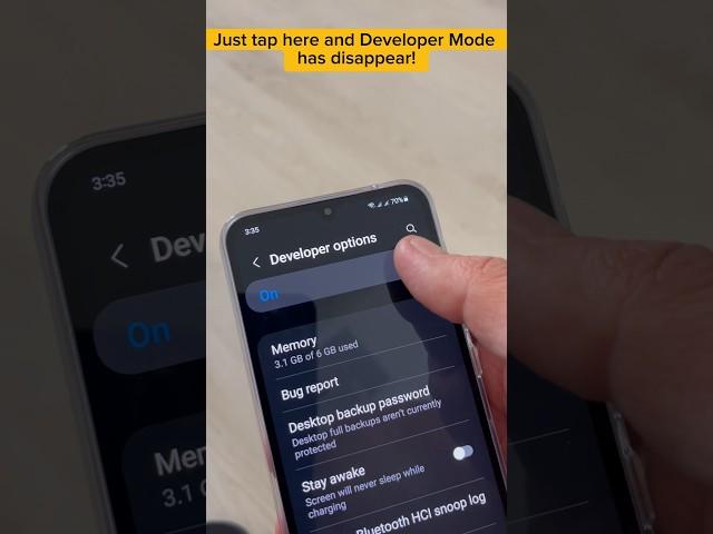 How do I turn off developer options on my Samsung Galaxy? #samsunggalaxy #developeroptions #shorts