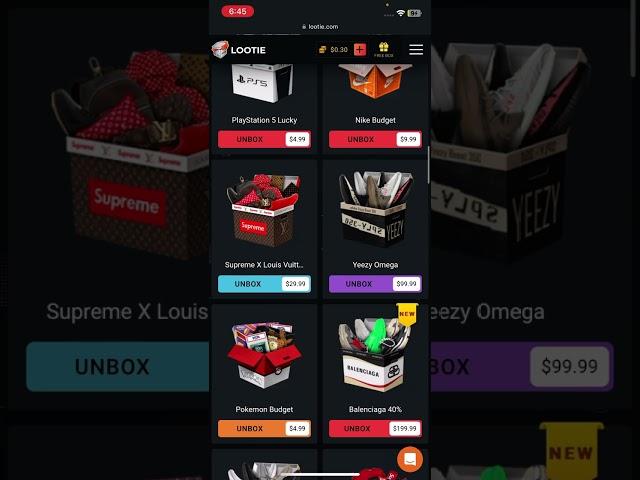 EVERY CODE TO GET FREE BOXES ON LOOTIE.COM