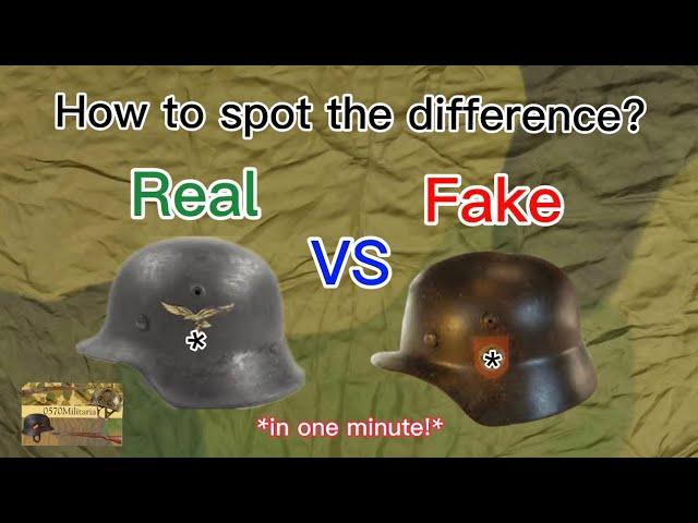 Tutorial Tuesday - How to spot the difference between german helmets and a fake or restored ones!