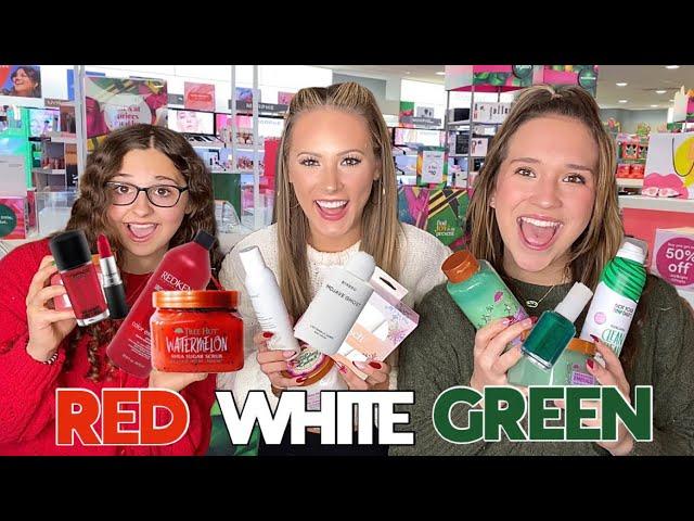 $100 RED ️ VS WHITE  VS GREEN  ULTA BEAUTY SHOPPING CHALLENGE