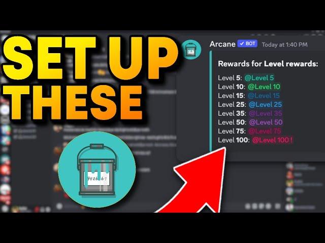 How To Setup Level Roles / Rank Roles (Arcane Bot Setup)