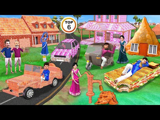 Magical Money House Brick Car Samosa House Sandwich Clay City Hindi Kahani Moral Stories Funny Video