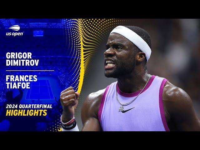 Grigor Dimitrov vs. Frances Tiafoe Highlights | 2024 US Open Quarterfinal