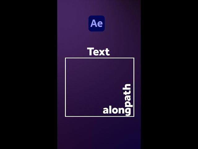 Animate text along a path in After Effects