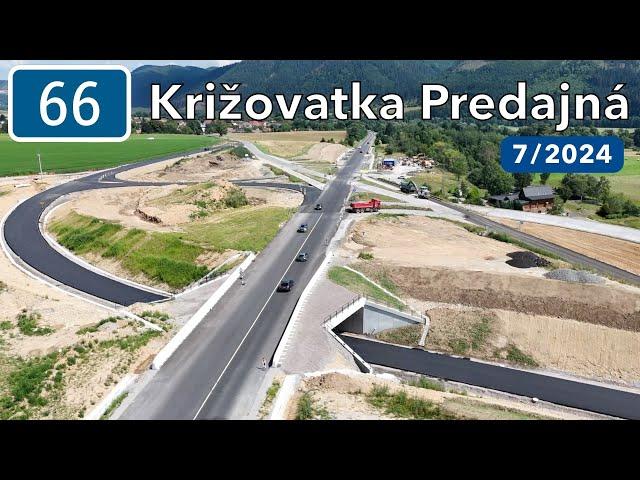 Výstavba križovatky I/66 Predajná - nehodové miesto (júl 2024)