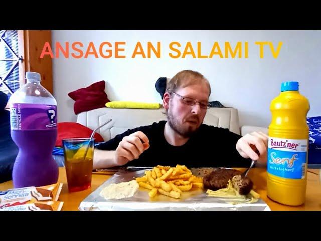 Buletten mit Pommes / Milchschnitte Pfirsich im Test / Ansage an SALAMI TV / MUKBANG