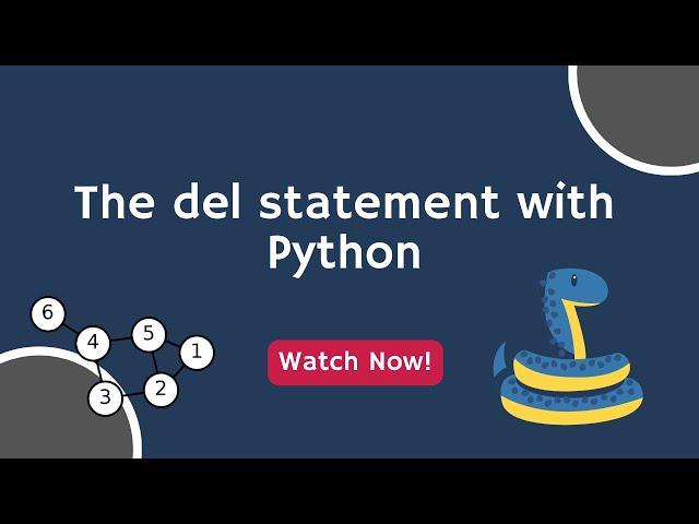  Delete with Power: Master the '#del' Statement in #Python Today!  #PythonDelDynamo #CodeCleanUp