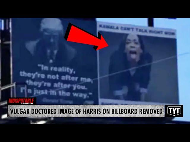 Billboard Displays VULGAR Attack On Harris Using Fake Image