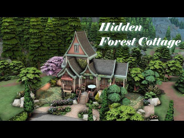 Hidden Forest Cottage with CRYSTAL CREATIONS + BASE GAME [NOCC] [STOP MOTION] THE SIMS4 #thesims4