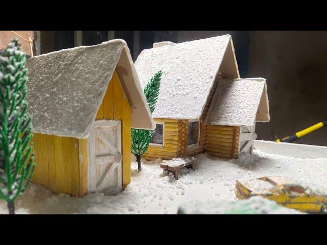 DIY Winter House Using Wood Sticks | DIY Christmas House