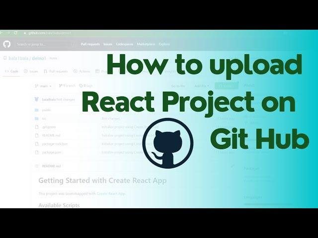 How to upload react project on github 2024