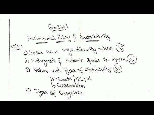 GE3451 Environmental science and sustainability important questions tamil||Anna university reg-2021.