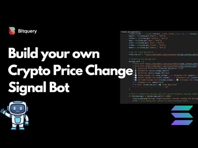 How to build your own Crypto Price Change Telegram Bot for Solana Tokens | Bitquery API Tutorial