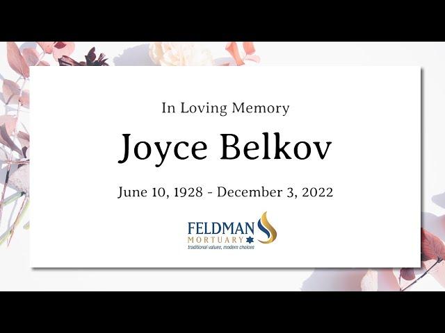 Funeral Service of Joyce Belkov