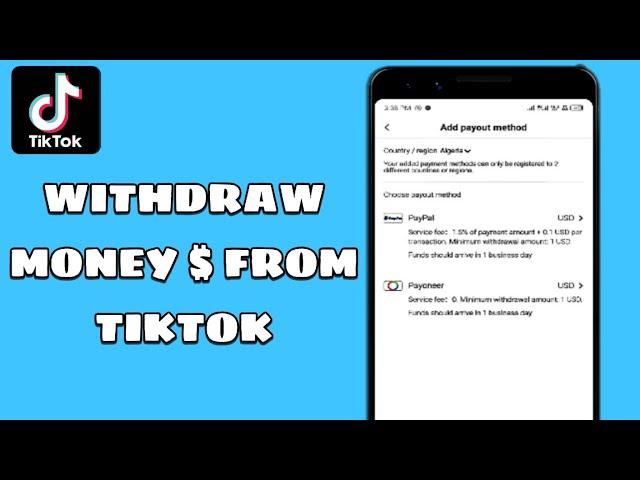 How To Withdraw Money From Tiktok To Bank Account