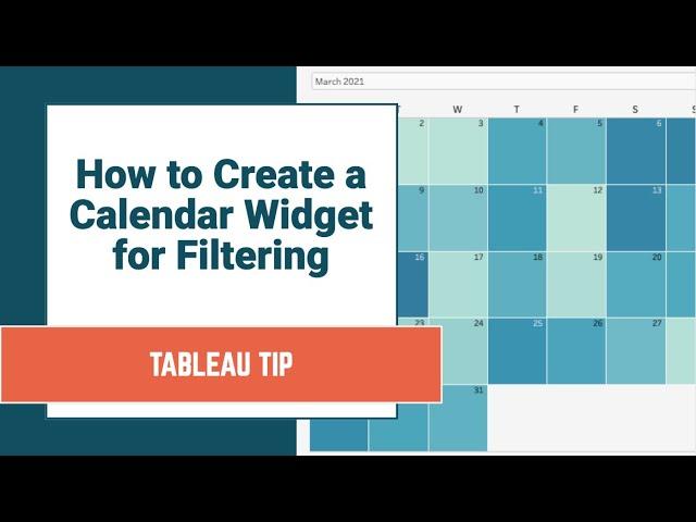 How to Create a Calendar Widget for Filtering