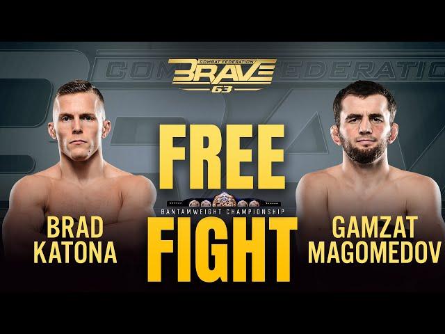 Brad Katona vs Gamzat Magomedov  | FREE FIGHTS | BRAVE CF | MMA